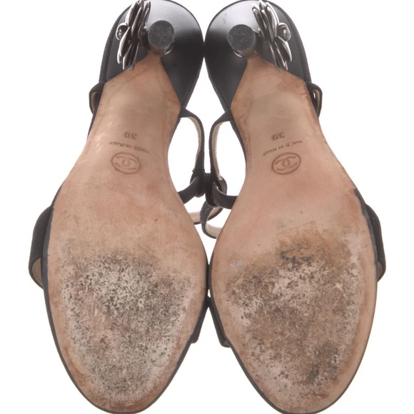 Chanel Ankle Strap Camellia Heels - Picture 5 of 5